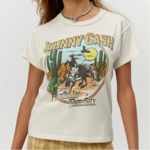 DAYDREAMER NWOT Johnny Cash Ghost Riders In The Sky Reverse Girlfriend Band Tee